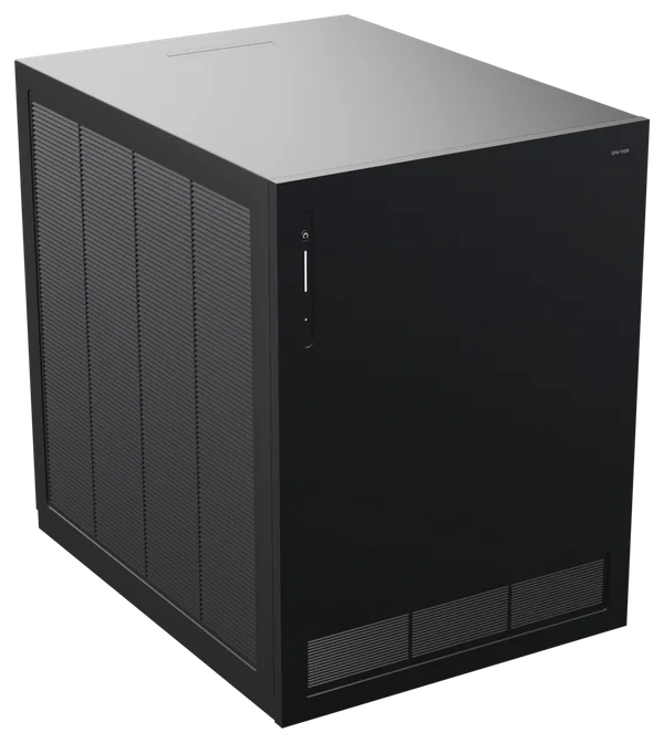 SPM Thor concept: a matte black 22-litre cube with louvred side panels and a slim control strip on the front